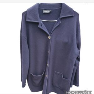 Andrea Jovine Wool Blend‎ Sweater Jacket 2X